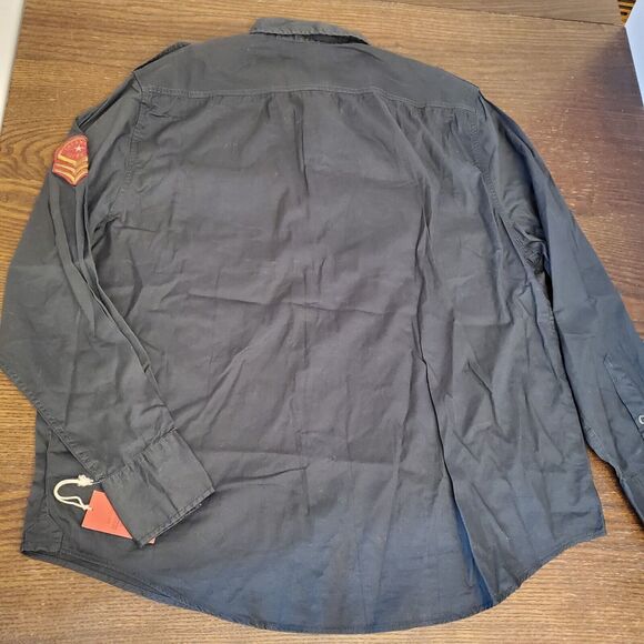 NWT Mossimo Supply Co. Men XL Dark Gray Infantry Shirt Long Sleeve Snap Pockets - Picture 16 of 16
